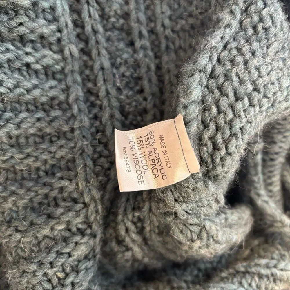Elsamanda Womens S Alpaca Wool Cardigan Sweater Green Made Italy Anthropologie